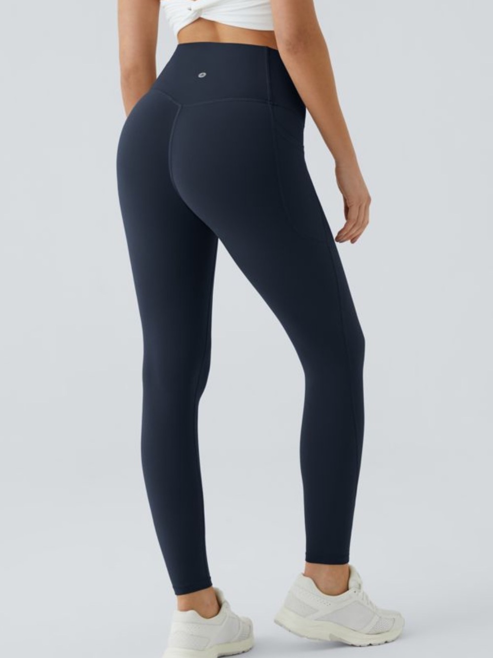 Halara UltraSculpt High Waisted Pocket Shaping Training Leggings M blue navy